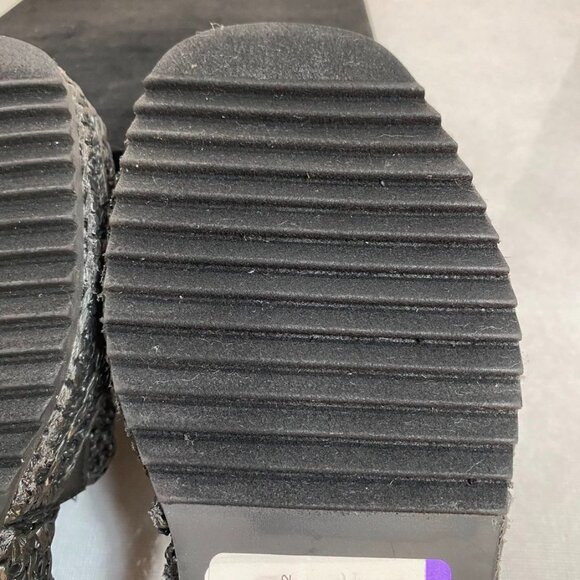 Open Edit Gisella Platform Slide Sandal Black Women's 7 - Picture 12 of 13